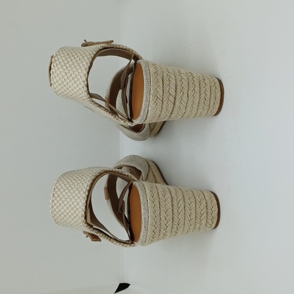 New Lucky Brand Macrimay Espadrille Wedge Tan Sz 8.5M - Picture 6 of 7